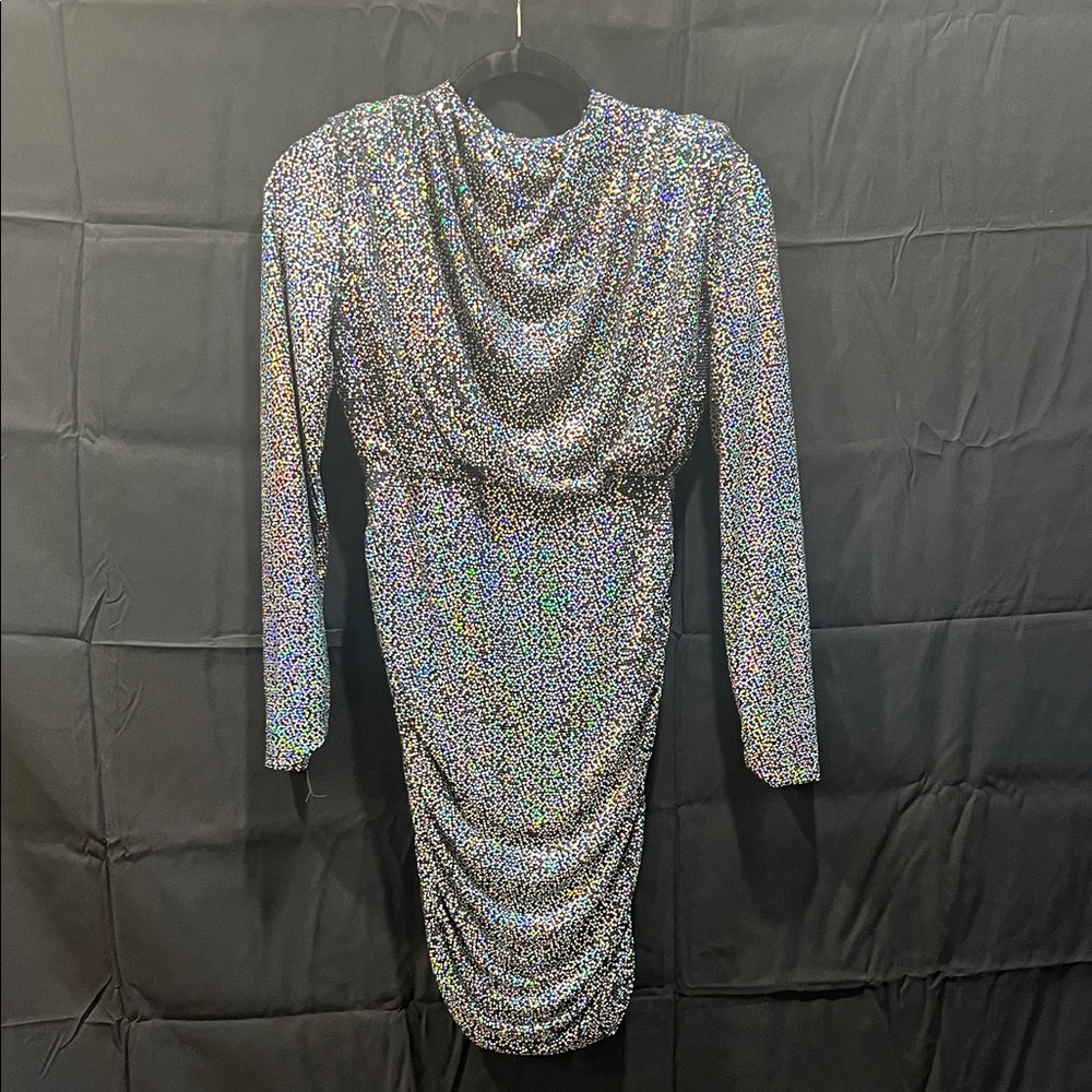 Alexia Admor Multicolor Sequin Long Sleeve Dress